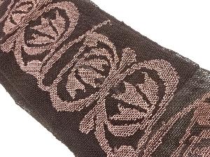 羅紐通し抽象模様織出し名古屋帯